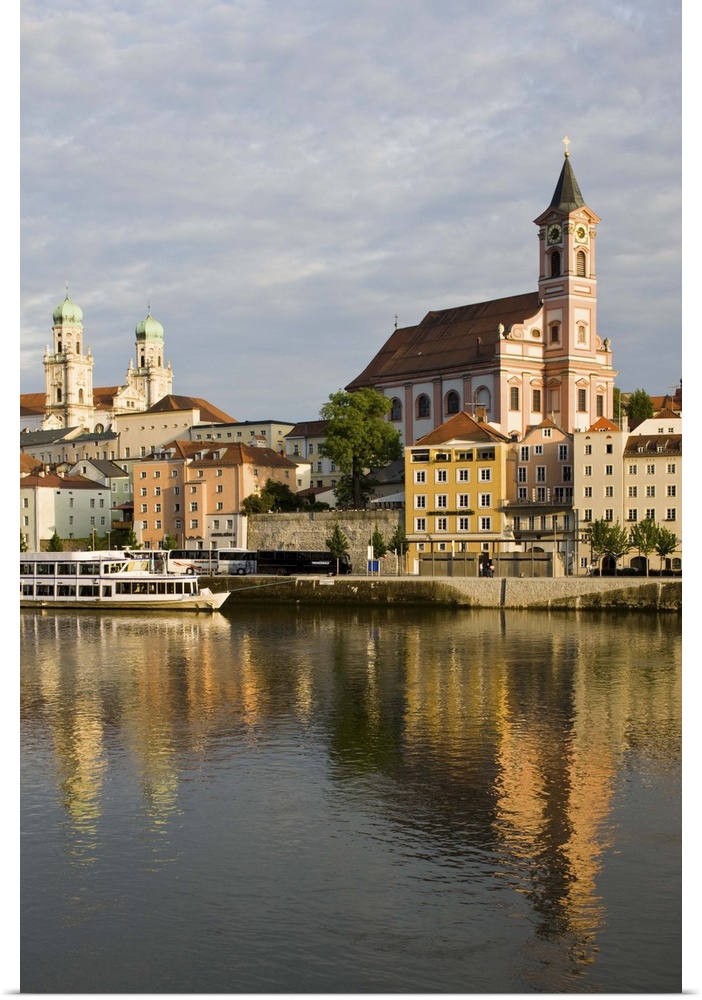 Poster Print Wall Art entitled Germany, Bayern-Passau, Danube River View With Poster Print Wall Art entitled Germany, Bayern-Passau, Danube River View With
