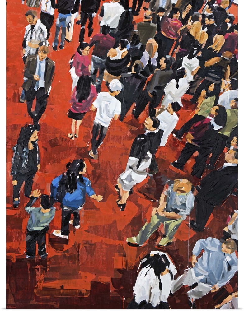 Poster Print Wall Art entitled People On rosso Carpet Poster Print Wall Art entitled People On rosso Carpet