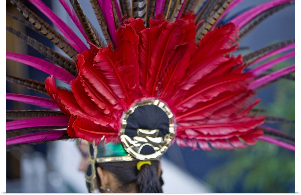 Poster Print Wall Art entitled Aztec feather head dress, Mazatlan, Sinaloa Poster Print Wall Art entitled Aztec feather head dress, Mazatlan, Sinaloa