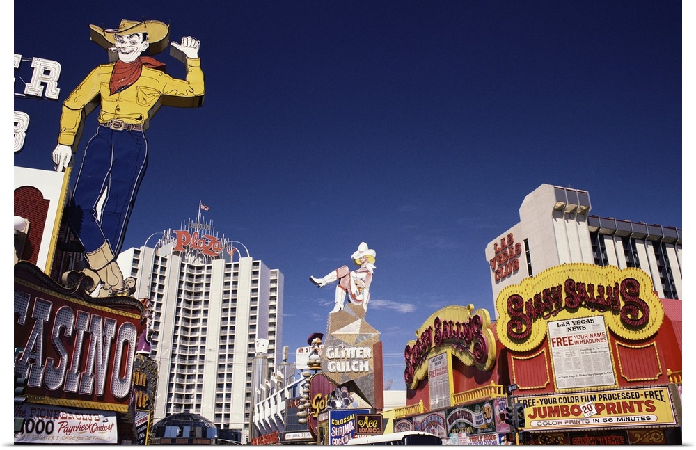 Poster Print Wall Art entitled Casinos and hotels in Las Vegas Poster Print Wall Art entitled Casinos and hotels in Las Vegas