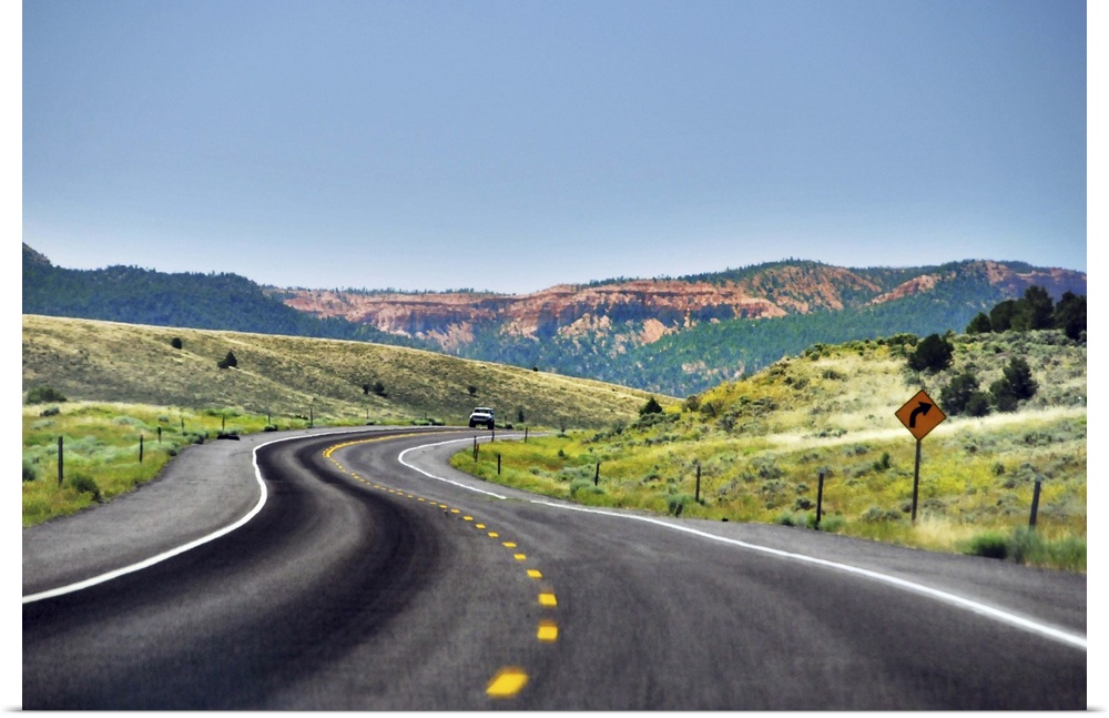 Poster Print Wall Art entitled rosso canyon seen from highway. Poster Print Wall Art entitled rosso canyon seen from highway.
