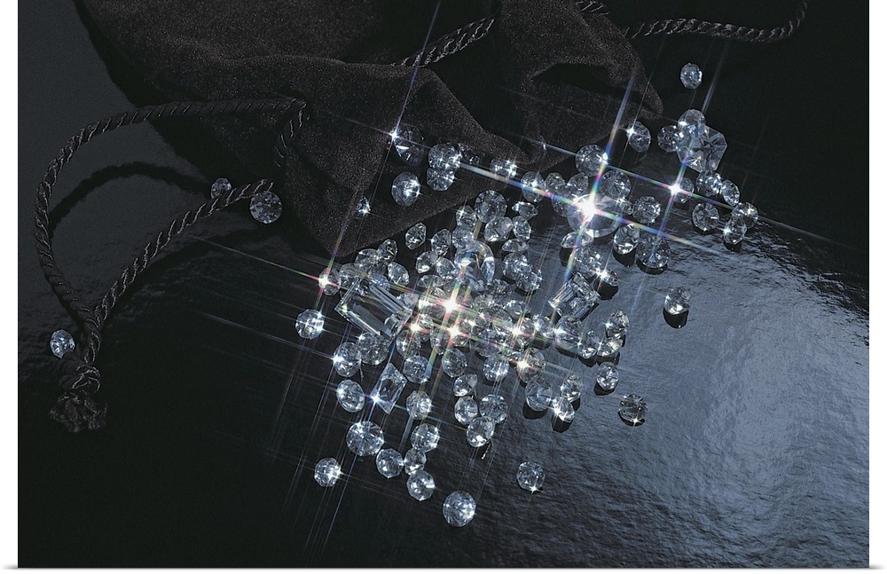 Poster Print Wall Art entitled Shimmering diamonds Poster Print Wall Art entitled Shimmering diamonds