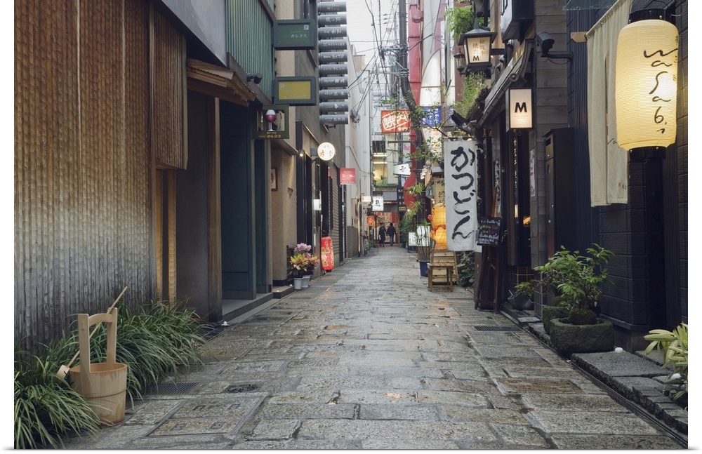 Poster Print Wall Art entitled Street View of Houzenji Row Poster Print Wall Art entitled Street View of Houzenji Row