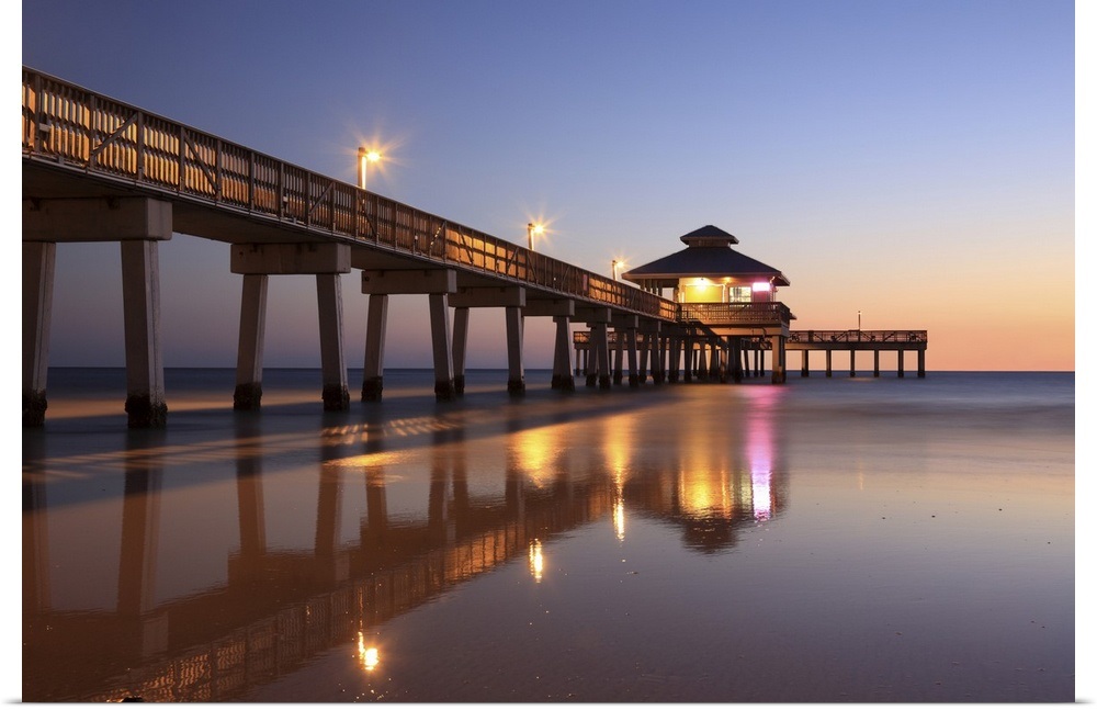 "Sunset at Fishing Pier, Fort Myers Beach, Florida" Poster Print eBay