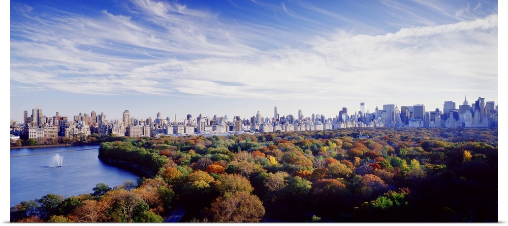 Poster Print Wall Art entitled Buildings in a city, Central Park, Manhattan, New Poster Print Wall Art entitled Buildings in a city, Central Park, Manhattan, New