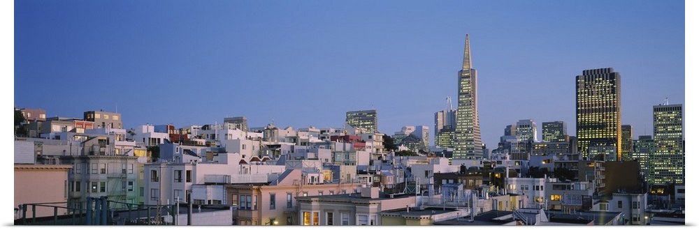 Poster Print Wall Art entitled Buildings in a city, Telegraph Hill, San Poster Print Wall Art entitled Buildings in a city, Telegraph Hill, San
