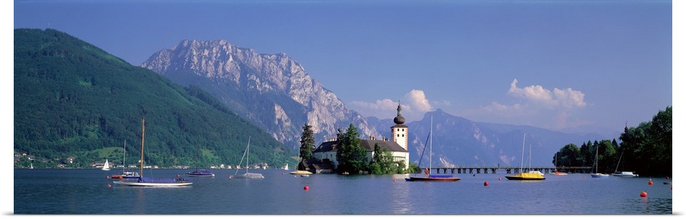 Poster Print Wall Art entitled Traunsee Lake Gmunden Austria Poster Print Wall Art entitled Traunsee Lake Gmunden Austria