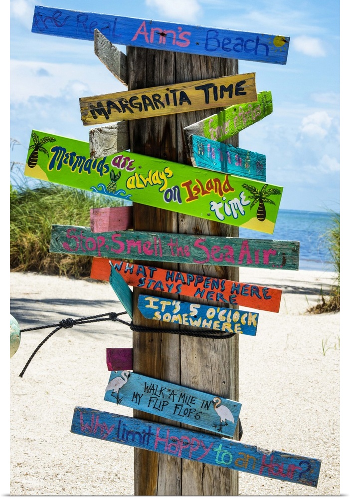 Directional Fun Signs On The Beach Poster Print EBay   Directional Fun Signs On The Beach,2345179 