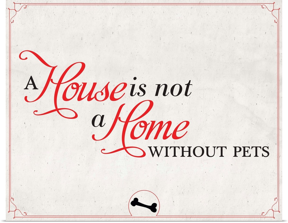 Poster Print Wall Art entitled Home without Pets Poster Print Wall Art entitled Home without Pets