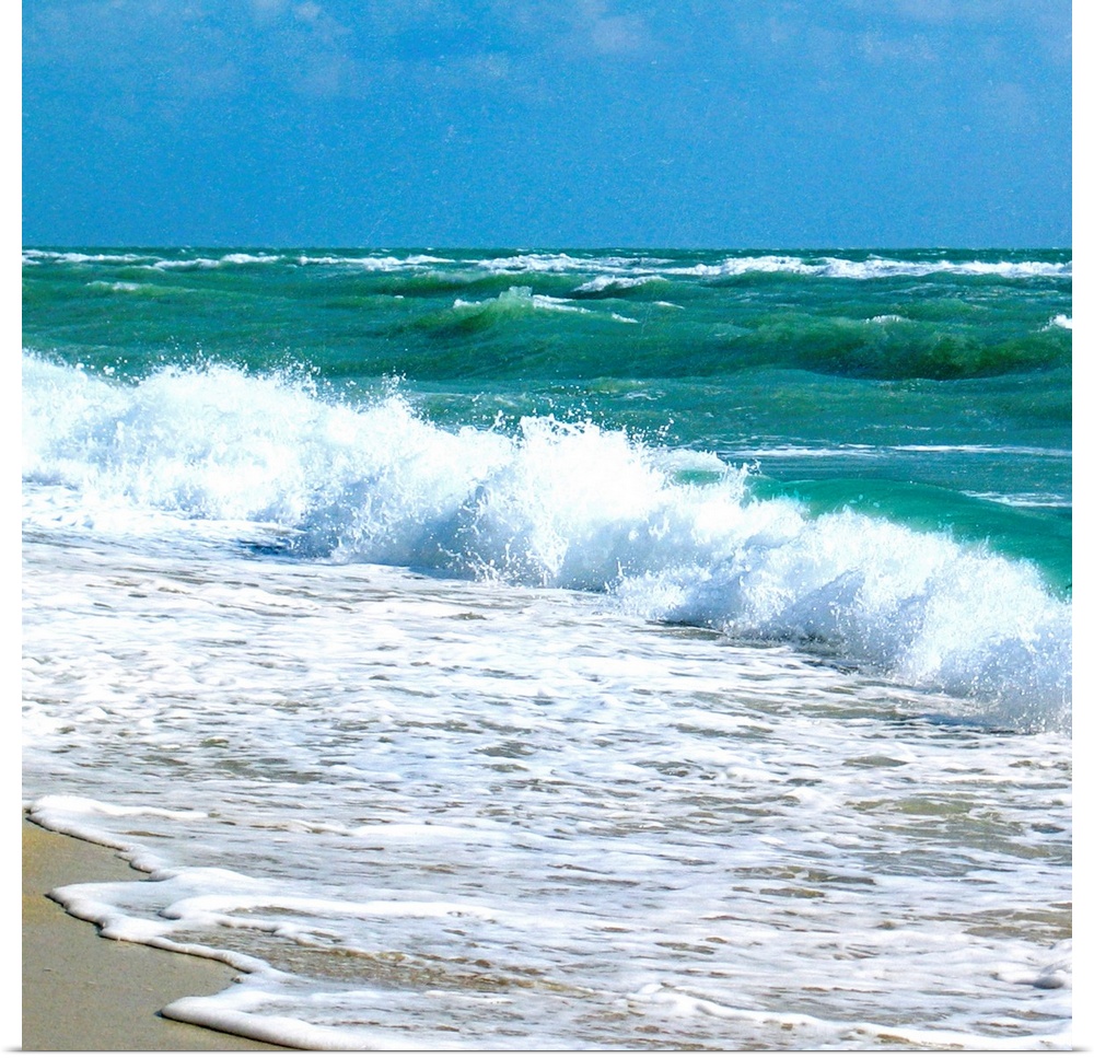 Poster Print Wall Art entitled Teal Surf I Poster Print Wall Art entitled Teal Surf I