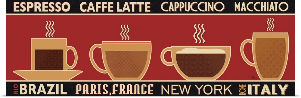 Poster Print Wall Art entitled Deco Coffee I Poster Print Wall Art entitled Deco Coffee I