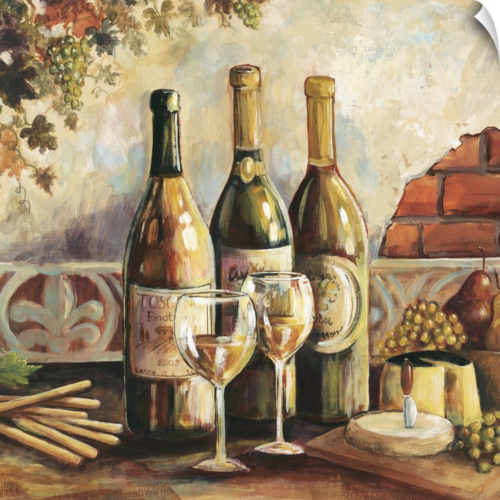 wand abziehbild entitled Bountiful Wine Square I wand abziehbild entitled Bountiful Wine Square I