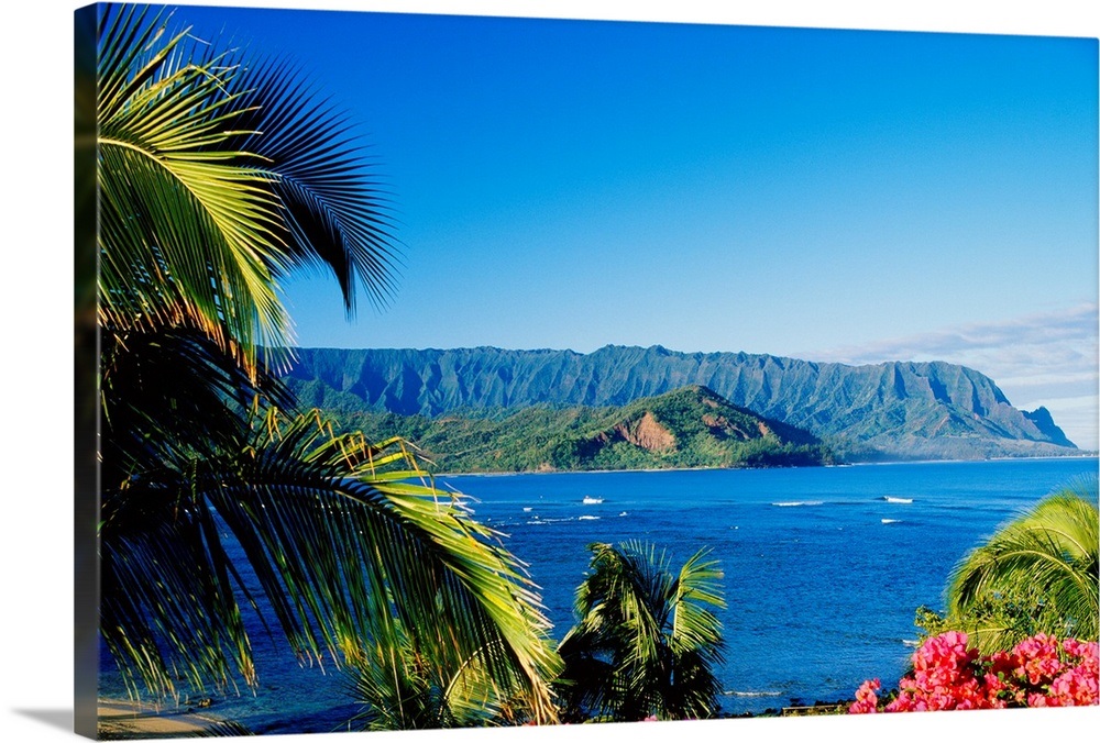 Hawaii Kauai Hanalei Bay Bali Hai Ocean And Coastline Canvas Art Print Ebay 5589