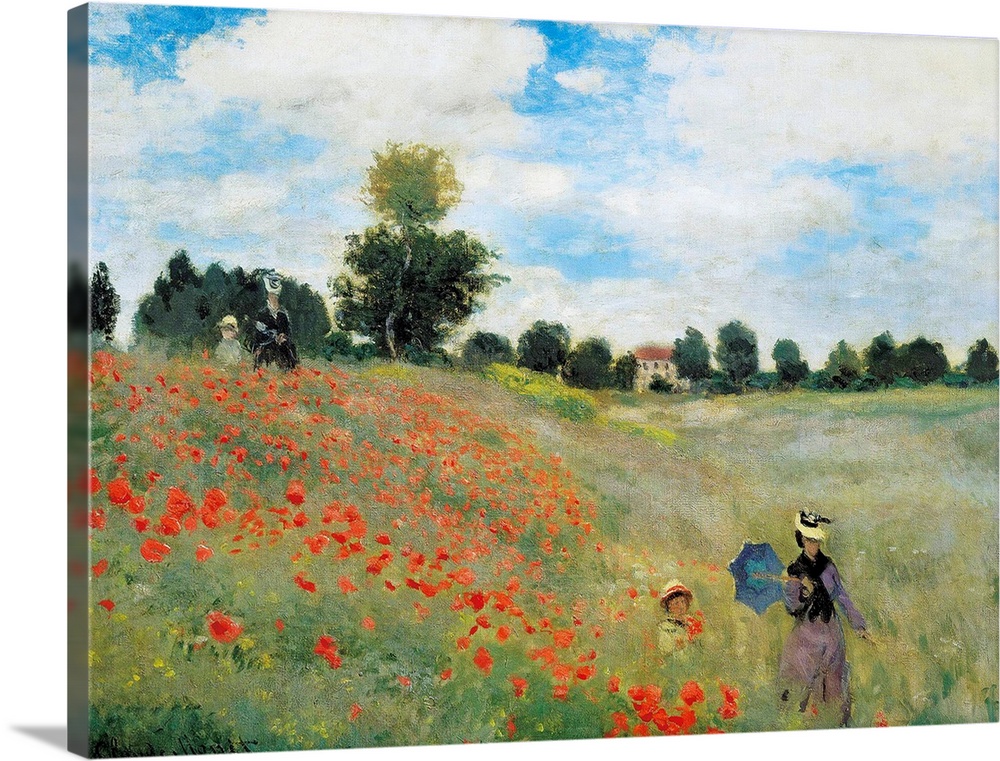 Solid-Faced Canvas Print Wall Art entitled Wild Poppies Solid-Faced Canvas Print Wall Art entitled Wild Poppies