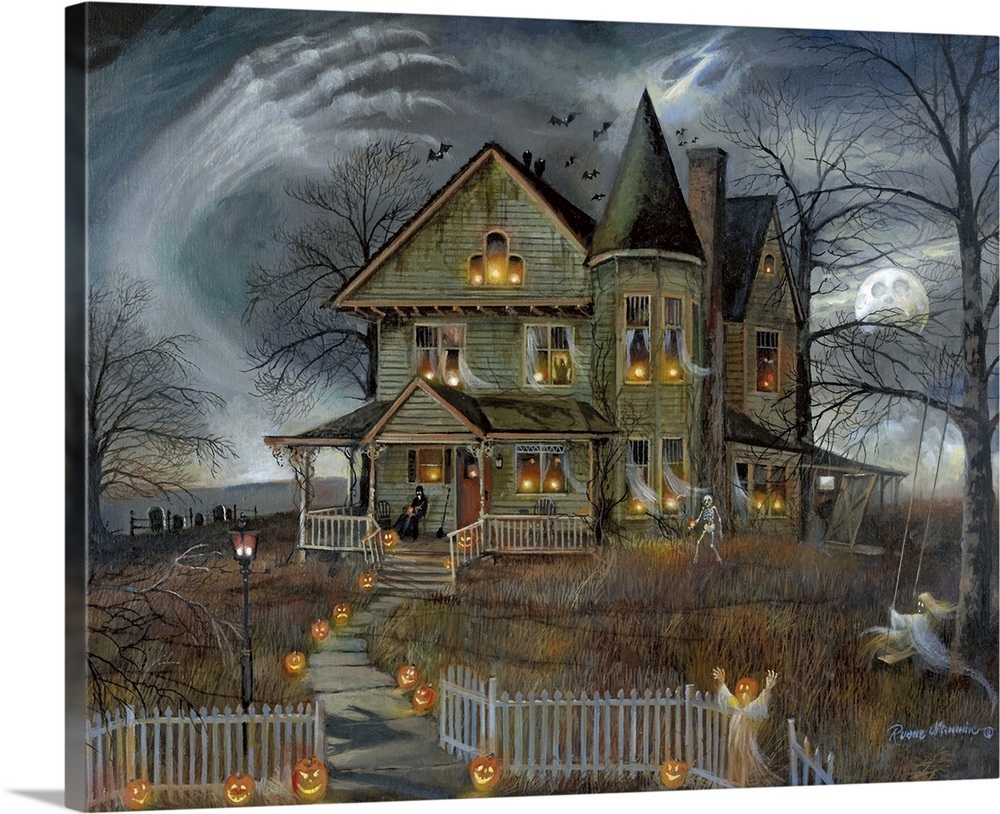 haunted house painting images