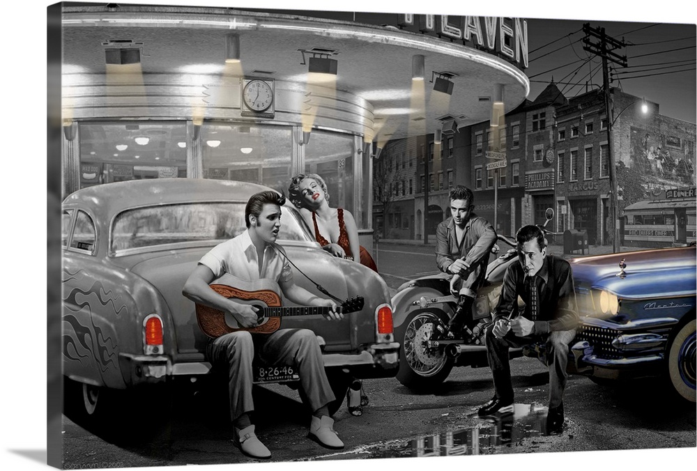 Solid-Faced Canvas Print Wall Art entitled Legendary Crossroads Solid-Faced Canvas Print Wall Art entitled Legendary Crossroads