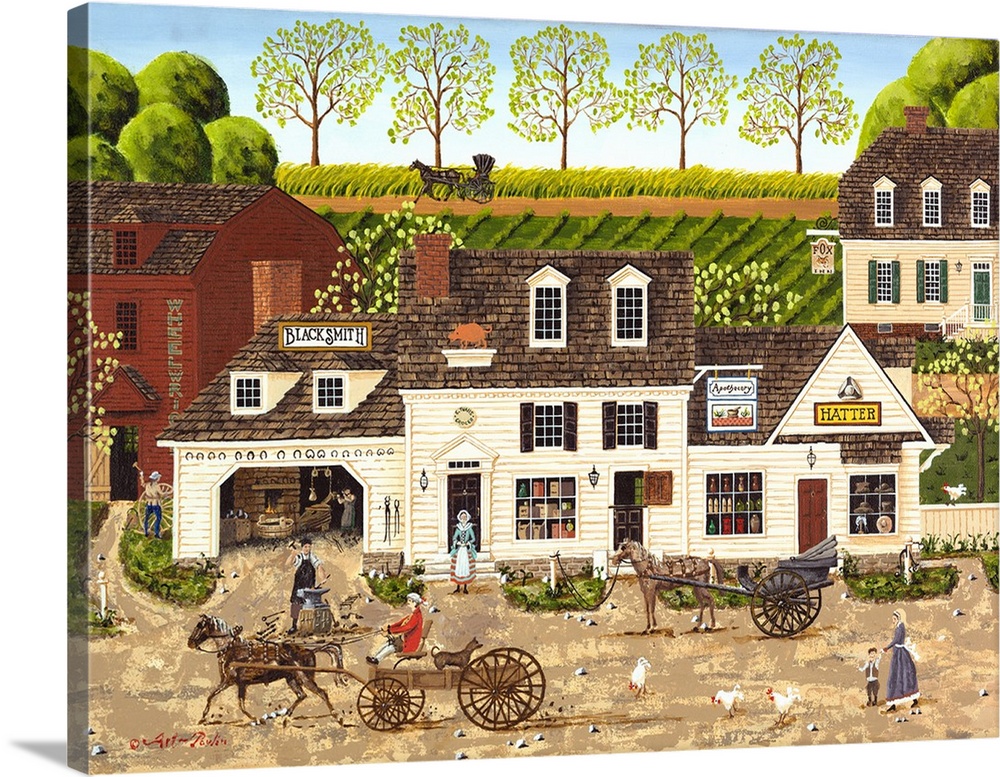 Solid-Faced Canvas Print Wall Art entitled Washington Street North Solid-Faced Canvas Print Wall Art entitled Washington Street North