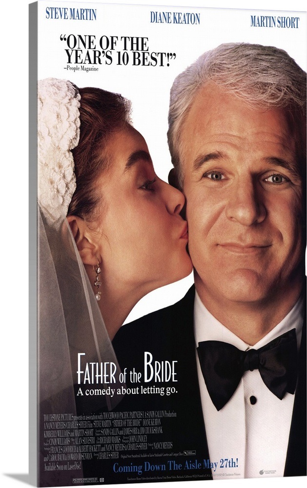 Solid-Faced Canvas Print Wall Art entitled Father of the Bride (1991) Solid-Faced Canvas Print Wall Art entitled Father of the Bride (1991)