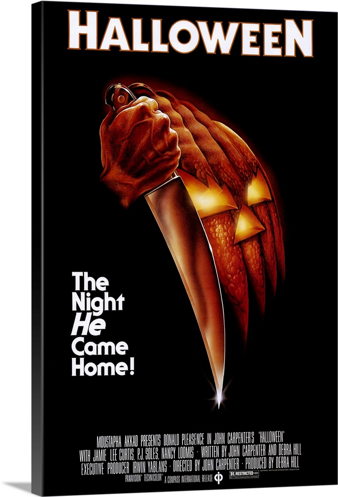 Large Solid-Faced Canvas Print Wall Art Print 24 x 36 entitled Halloween (1978)