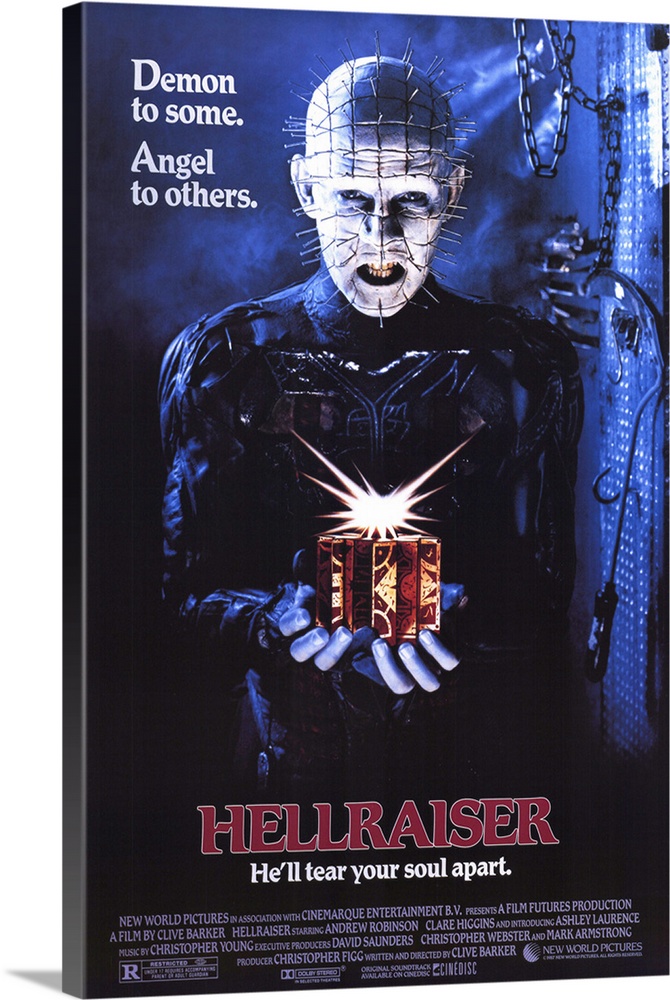 Large Solid-Faced Canvas Print Wall Art Print 20 x 30 entitled Hellraiser (1987)