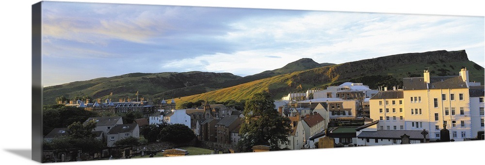 Solid-Faced Canvas Print Wall Art entitled Buildings in a city, Scottish Solid-Faced Canvas Print Wall Art entitled Buildings in a city, Scottish