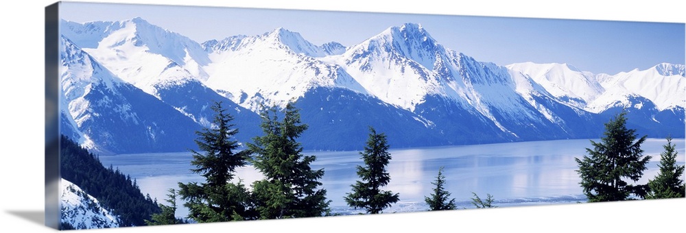 Solid-Faced Canvas Print Wall Art entitled Turnagain Arm Girdwood AK Solid-Faced Canvas Print Wall Art entitled Turnagain Arm Girdwood AK
