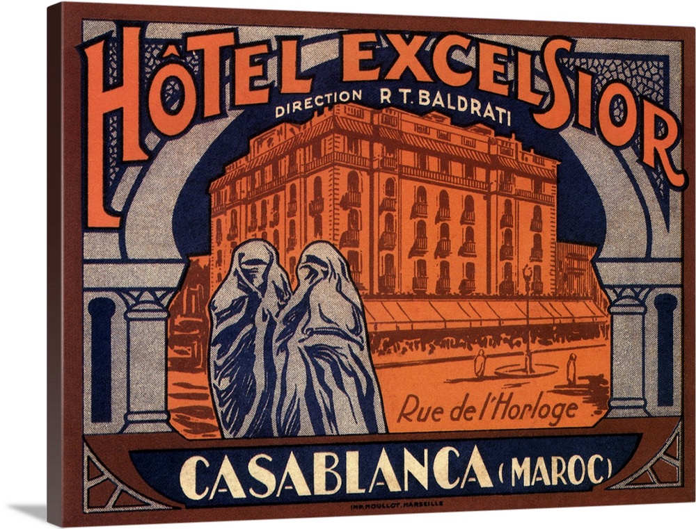 Solid-Faced Canvas Print Wall Art entitled Moroccan Hotel Solid-Faced Canvas Print Wall Art entitled Moroccan Hotel