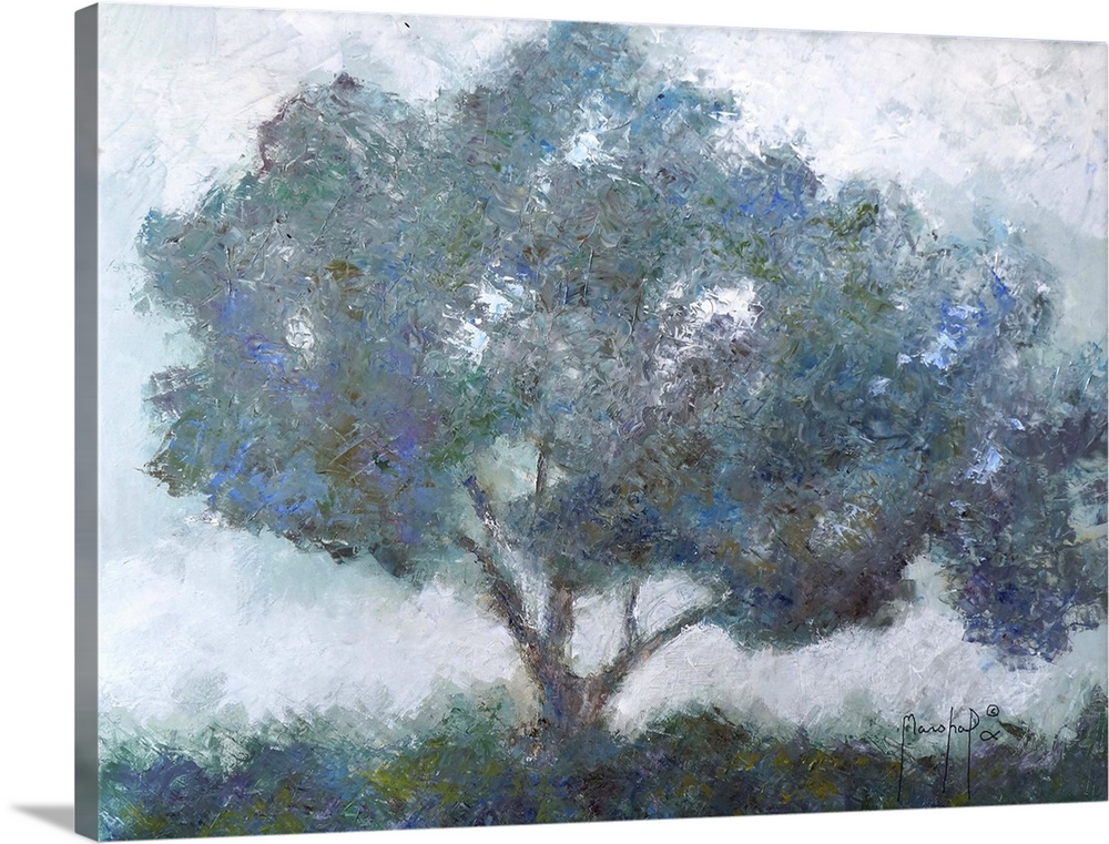 Solid-Faced Canvas Print Wall Art entitled Mountain Top Tree Solid-Faced Canvas Print Wall Art entitled Mountain Top Tree