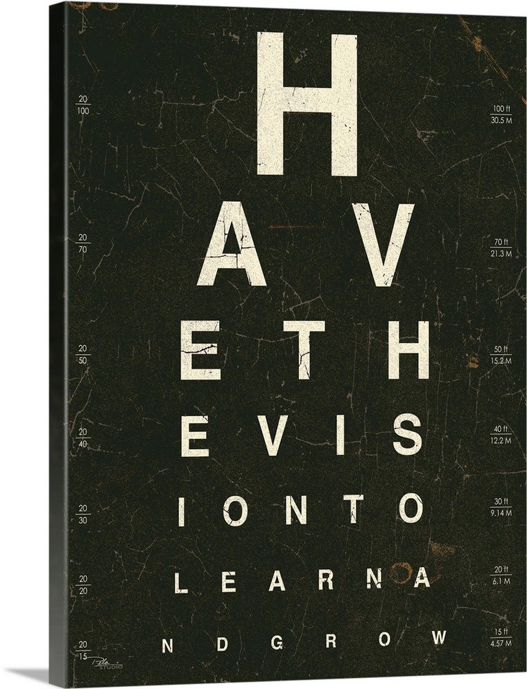 eye chart iv canvas art print ebay