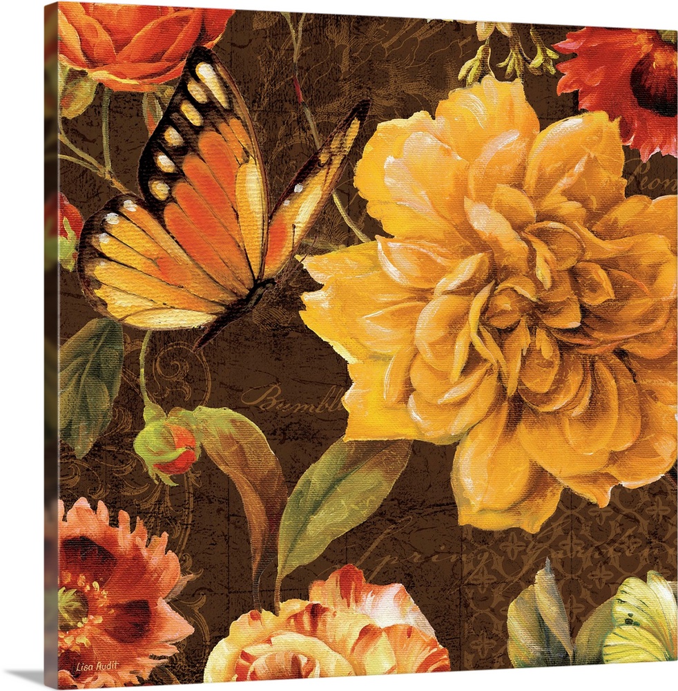 Solid-Faced Canvas drucken wand kunst entitled Rainbow Garden II - Chocolate - Solid-Faced Canvas drucken wand kunst entitled Rainbow Garden II - Chocolate -