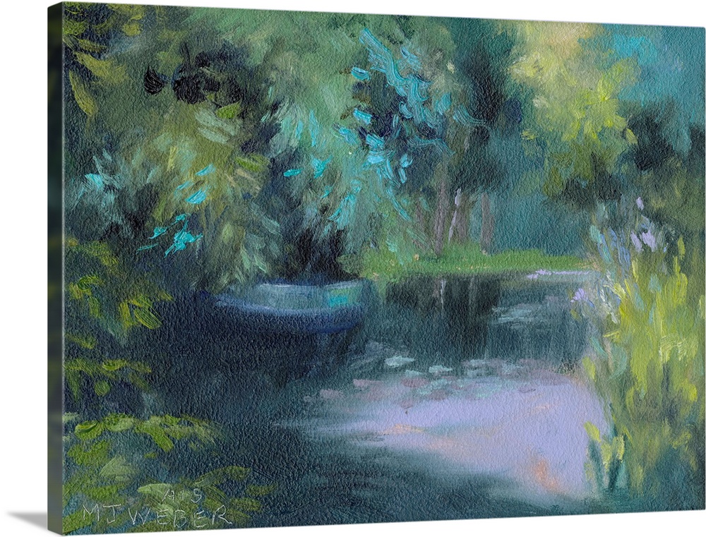 Solid-Faced Canvas Print Wall Art entitled Monet's Garden VIII Solid-Faced Canvas Print Wall Art entitled Monet's Garden VIII